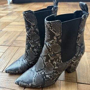 Steve Madden Gray Brown Black Snake Heeled Boots 🐍 👢cowboy cowgirl inspired